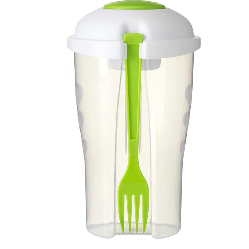 Portable Salad To Go Shaker with Dressing Container Cup and Fork